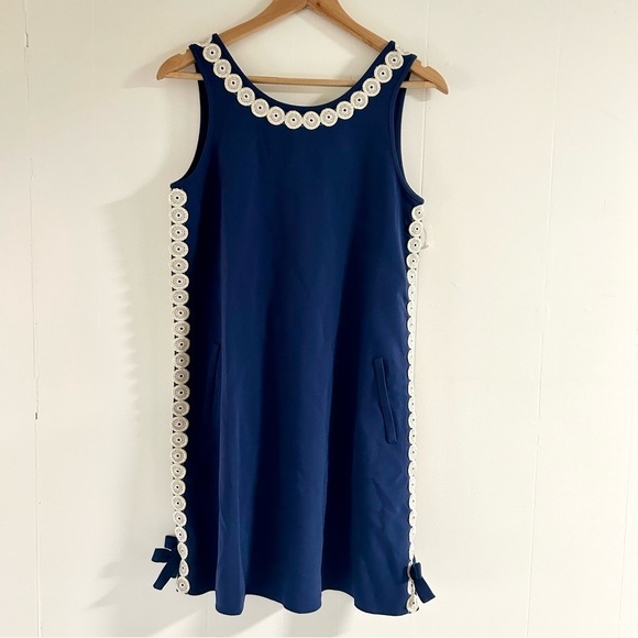 Lilly Pulitzer Stella Shift‎ Dress in True Navy sz 2 - Picture 3 of 5